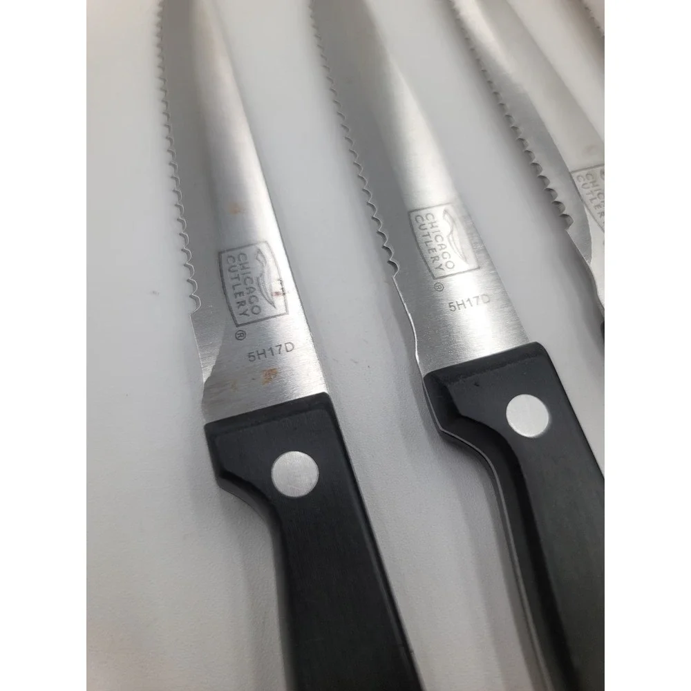 Chicago Cutlery 12 Piece Knife Block Set 5H17D Stainless Steel Black Handles